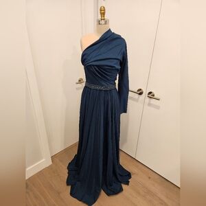 One Shoulder Pleated Dress